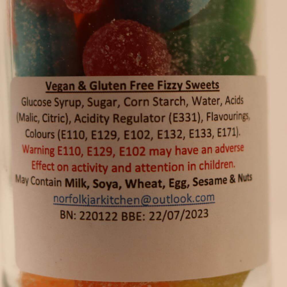 Norfolk Jar Kitchen Vegan Fizzy Sweet Mix Bottle